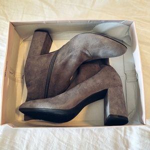 Aria Bootie Boots, Grey, Size 9